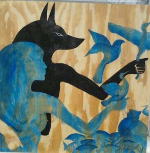 Maia and Anubis in the garden2