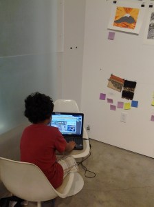 Art Instillation: My son playing video games in the corner
